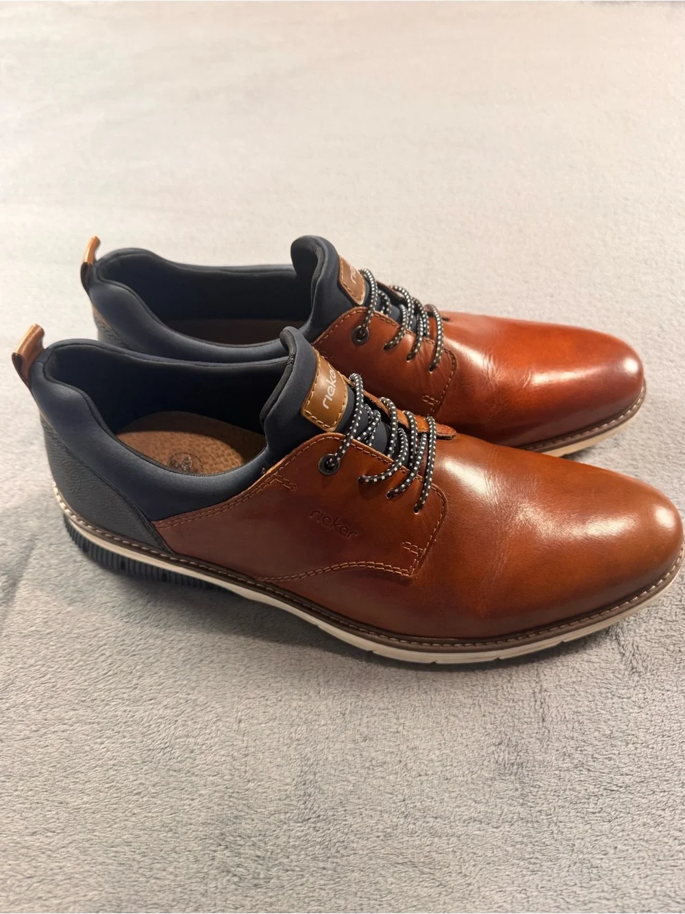 Rieker Men's Dustin Brown Leather Slip-Ons